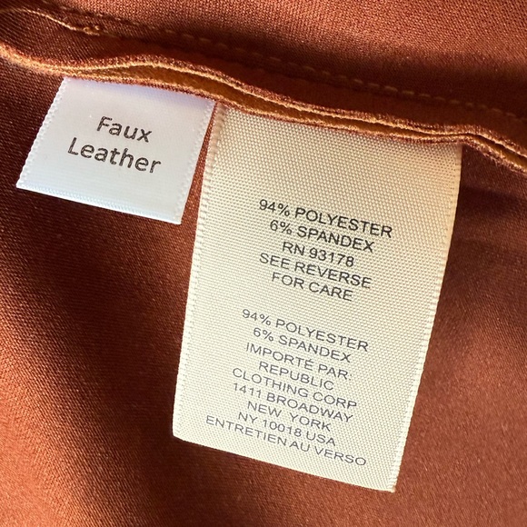 Philosophy Faux Leather Suede Moto Jacket – Cognac Brown | Size Small - Picture 4 of 4